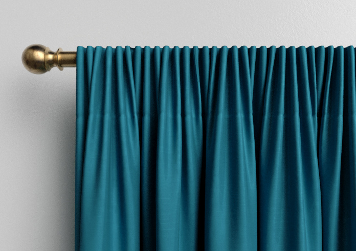 Kyoto Faux Silk, Azure - Made to Measure Curtains - Image 9